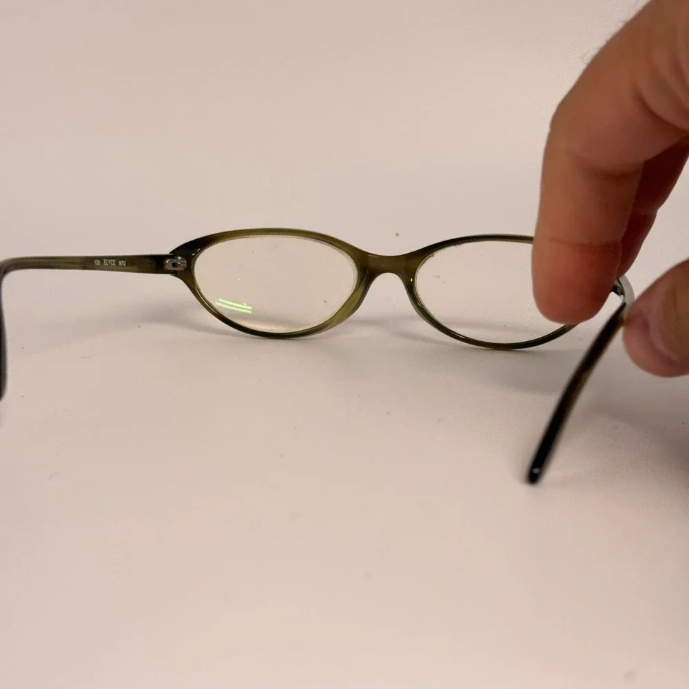 Kate Spade Elyce N7U Oval Eyeglasses Olive Green Brown Tortoise Frames Italy 135